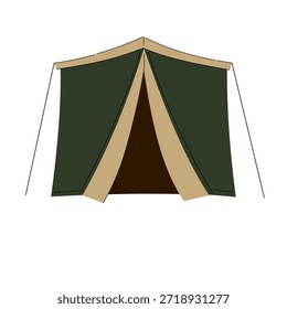 Ilustração clássica do vetor da barraca do acampamento