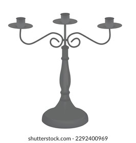 Classic candle holder. vector illustration