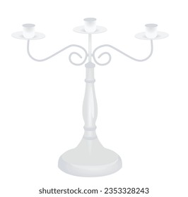 Classic candle holder. vector illustration