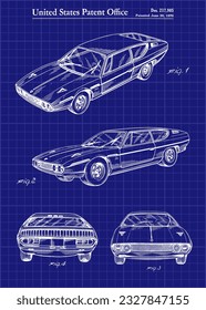 Classic car 1970 Patent art