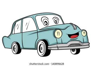 Classic car cartoon