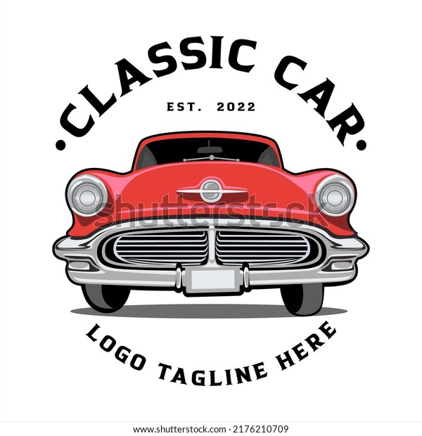 Classic car club logo, company logo idea,\
vector illustration