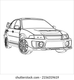  classic car coloring book page for adult or kids