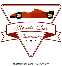 classic car community logo, club, vector eps 10, easy to modify