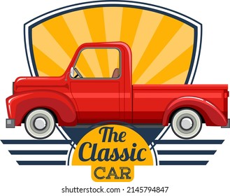 Classic Car Concept Old Truck Car Stock Vector (Royalty Free ...