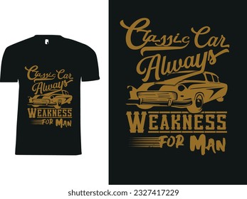 Camiseta clásica de diseño de coche o coche
