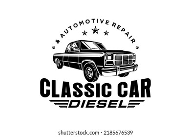 Classic Car Diesel Logo Design Automotive Stock Vector (Royalty Free ...