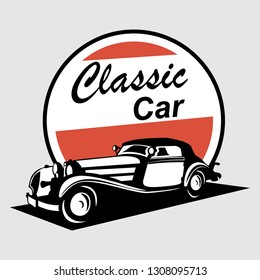 Classic Car Emblems Badges Icons Vector Stock Vector (Royalty Free ...