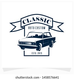 Classic Car Garage Logo Design Template