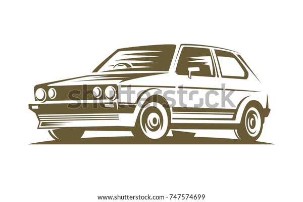 classic car golf\
illustration