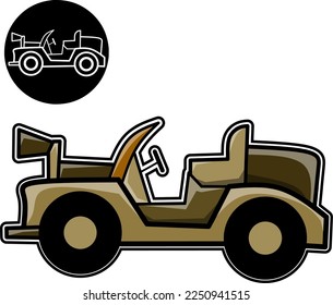 klassisches Auto-Icon-Flachdesign für Automobil-Design