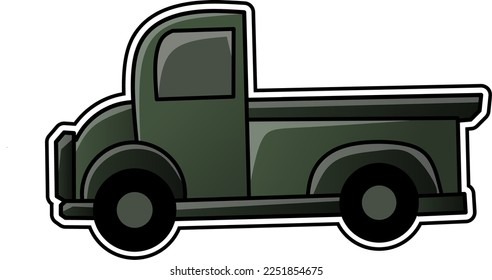 classic car icon flat design for automotive theme