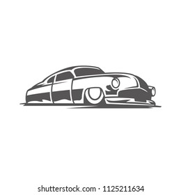 Classic car icon isolated on white background vector illustration. Car vector graphic silhouette.