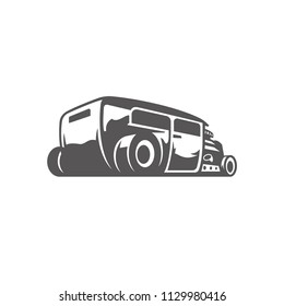 Classic car icon isolated on white background vector illustration. Car vector graphic silhouette.