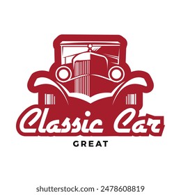 Classic Car Icon Logo Design Template