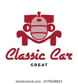 Classic Car Icon Logo Design Template