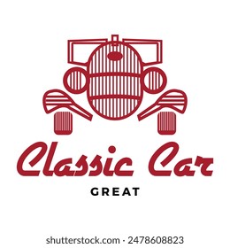 Classic Car Icon Logo Design Template