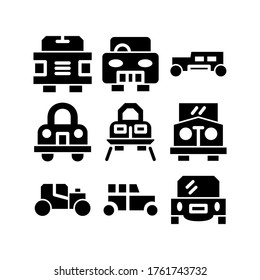 classic car icon or logo isolated sign symbol vector illustration - Collection of high quality black style vector icons
