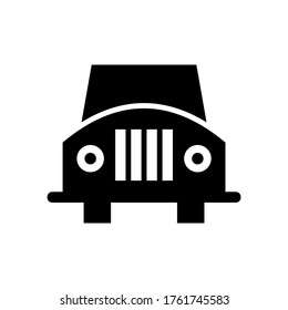 klassisches Auto-Symbol oder Logo einzeln auf Zeichen, Vektorgrafik - hochwertige Vektorgrafiken im schwarzen Stil
