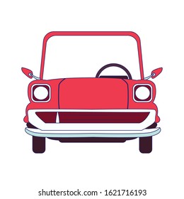 classic car icon over white background, colorful design, vector illustration