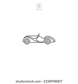 Classic car icon symbol vector illustration isolated on white background