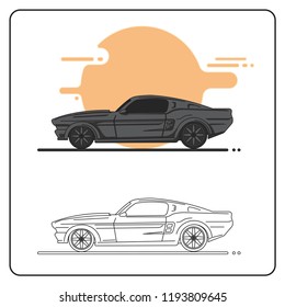 classic car illustration