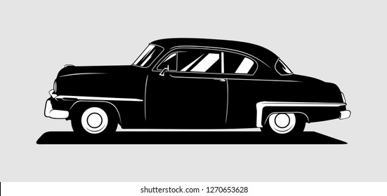 Classic Car Illustration 