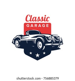 Classic Car Illustration Classic Car Logo Stock Vector Royalty Free