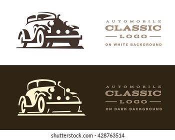 Classic Car Illustration, Logo Design
