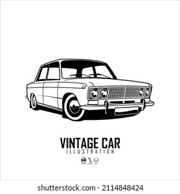 CLASSIC CAR ILLUSTRATION, READY FORMAT EPS 10