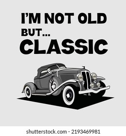 classic car illustration vector image
