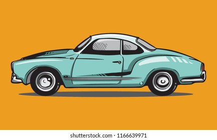 Classic car illustrations perfect for clothes design, merchandise, infographic and easy to editable.