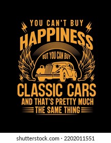 Classic car legend tshirt design
