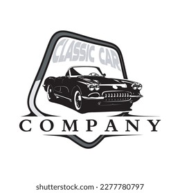 Classic car logo and best icon vector art design