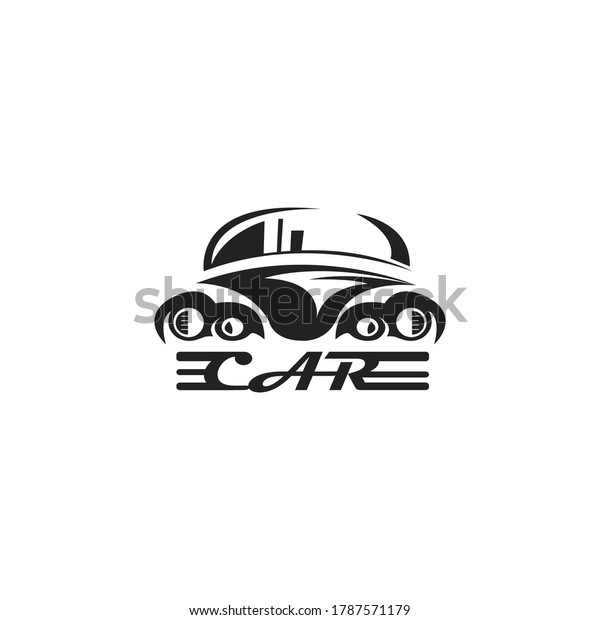 classic car logo black illustration vector\
design template
