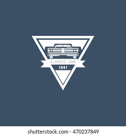 Classic car logo, emblems, badges and icons. Vector Illustration Design Template