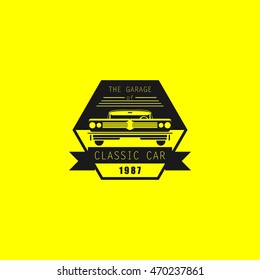 Classic car logo, emblems, badges and icons. Vector Illustration Design Template
