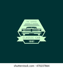 Classic car logo, emblems, badges and icons. Vector Illustration Design Template