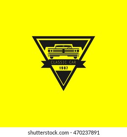Classic car logo, emblems, badges and icons. Vector Illustration Design Template