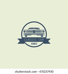 Classic car logo, emblems, badges and icons. Vector Illustration Design Template