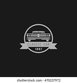 Classic car logo, emblems, badges and icons. Vector Illustration Design Template