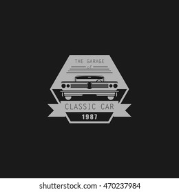 Classic car logo, emblems, badges and icons. Vector Illustration Design Template