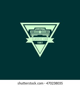 Classic car logo, emblems, badges and icons. Vector Illustration Design Template