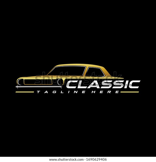 classic car logo, Perfect logo for business\
related to automotive\
industry