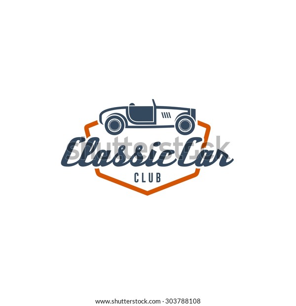 Classic Car Logo Template Stock Vector (Royalty Free) 303788108
