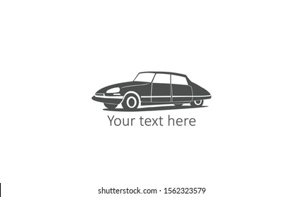 classic car logo template vector icon,isolated on white background. Service car repair, restoration and club design elements. france style, Vector illustration eps 10.