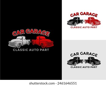 Classic Car logo vector. Auto Garage car logo vector