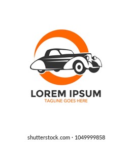 classic car logo. vector illustration. unique