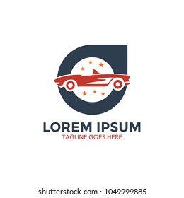 classic car logo. vector illustration. unique