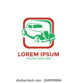 classic car logo. vector illustration. unique